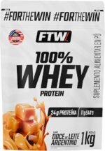FTW 100% Whey Protein com Proteína Concentrada WPC, para Atletas com Alto Valor Biológico, Suplemento Pós-Treino Sem Glúten - Refil 1kg (Sabor Doce de Leite Argentino) - Imagem 3
