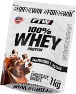 FTW 100% Whey Protein com Proteína Concentrada WPC, para Atletas com Alto Valor Biológico, Suplemento Pós-Treino Sem Glúten - Refil 1kg (Chocolate Double)