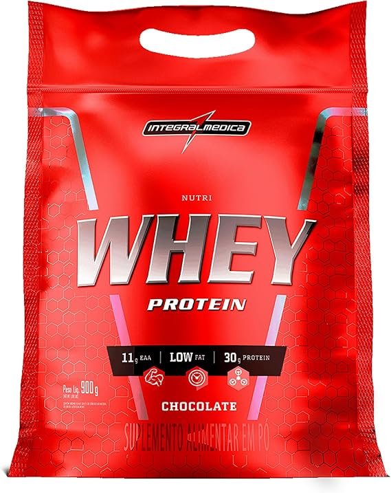Integralmedica - Hipercalórico - Nutri Whey Protein Chocolate - Pouch 900g - Fonte de Proteínas e Carboidratos - Suplemento Alimentar, Ganho Muscular e Recuperação Pós-Treino - Super Mass Gainer Integralmedica - Hipercalórico - Nutri Whey Protein Chocolate - Pouch 900g - Fonte de Proteínas e Carboidratos - Suplemento Alimentar, Ganho Muscular e Recuperação Pós-Treino - Super Mass Gainer - Imagem 1