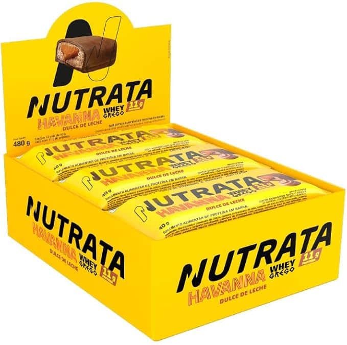 Nutrata Whey Grego Havanna 40g display com 12 barras - Brownie de chocolate Nutrata Whey Grego Havanna 40g display com 12 barras - Brownie de chocolate - Imagem 1
