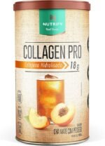 Nutrify - Collagen Pro - Colágeno Hidrolisado com Proteína - Sem Glúten, Sem Açúcar e Lactose - Sabor Chá Mate com Pêssego - 450g