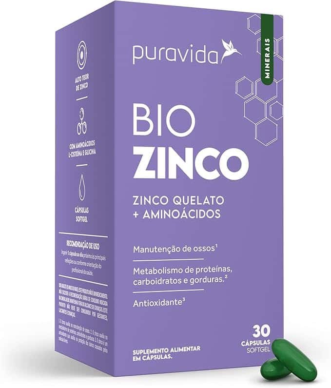 Puravida Suplemento alimentar Bio Zinco 30 cápsulas Puravida Suplemento alimentar Bio Zinco 30 cápsulas - Imagem 1