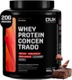 Whey Protein Concentrado Chocolate Pote 450g – Contribui para o Ganho Muscular Hipertrofia – Dux Human Health